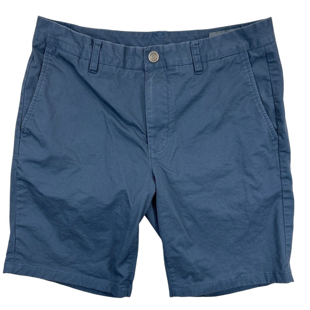 Bonobos Shorts Mens 33 Blue Chino 9 Inch Inseam Flat Front Classic